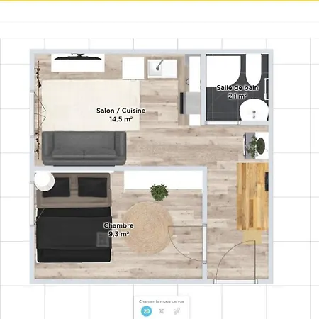 Le 12 - Joli F2 Neuf, Centre - Stationnement Gratuit * Mulhouse